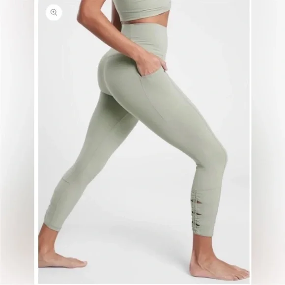 Athleta Salutation Stash Pocket I| Cinch 7/8 Sage Green - Picture 2 of 11